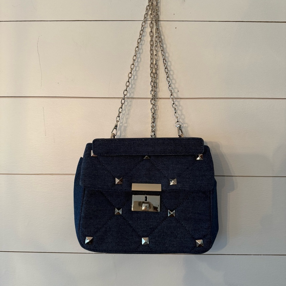 WHBM Studded Bag in Denim